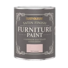 RUST-OLEUM SATIN FURNITURE PAINT PINK CHAMPAGNE 125ML